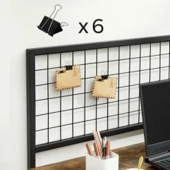 SONGMICS VASAGLE Bureau Avec Panneau Grillagé, Table D’ordinateur, Table Informatique, Avec Pochettes De Rangement En Tissu, Pour Photos, Papeterie, Style Industriel, Marron Rustique Et Noir LWD053B01 - Marron Rustique Et Noir 10 SONGMICS VASAGLE Bureau Avec Panneau Grillagé, Table D’ordinateur, Table Informatique, Avec Pochettes De Rangement En Tissu, Pour Photos, Papeterie, Style Industriel, Marron Rustique Et Noir LWD053B01 - Marron Rustique Et Noir -France Bureau Soldes 2022 28184469 4