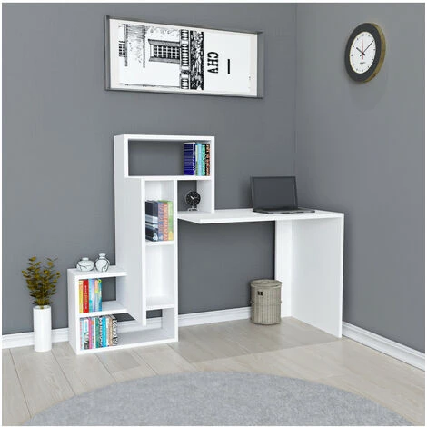 AZURA HOME DESIGN Bureau IRMAK - Blanc 4 AZURA HOME DESIGN Bureau IRMAK - Blanc – Image 2