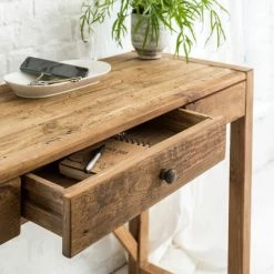 MADE IN MEUBLES Bureau En Bois Recyclé Blaise - Marron -France Bureau Soldes 2022 28256662 3