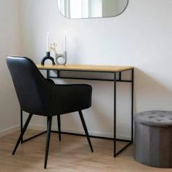 Selsey SEAFORD - Bureau Design - 100 Cm - Chêne / Noir - Pieds En Métal - Style Industriel -France Bureau Soldes 2022 28354751 3