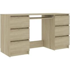 ASUPERMALL Bureau Chene Sonoma 140x50x77 Cm Agglomere 8 ASUPERMALL Bureau Chene Sonoma 140x50x77 Cm Agglomere -France Bureau Soldes 2022 28380725 2