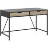 BELIANI Bureau Noir / Effet Bois Clair Avec 2 Tiroirs 120 X 60 Cm - Noir 1 BELIANI Bureau Noir / Effet Bois Clair Avec 2 Tiroirs 120 X 60 Cm - Noir -France Bureau Soldes 2022 28592168 1
