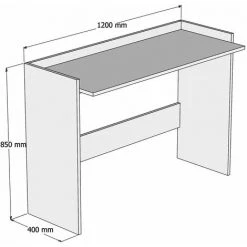 TOILINUX Bureau Ermo - 121 X 85 X 40 Cm - Blanc 9 TOILINUX Bureau Ermo - 121 X 85 X 40 Cm - Blanc -France Bureau Soldes 2022 28595655 4