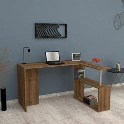 TOILINUX Bureau Cayko - 130 X 73,8 X 104,1 Cm - Marron 8 TOILINUX Bureau Cayko - 130 X 73,8 X 104,1 Cm - Marron -France Bureau Soldes 2022 28595674 3