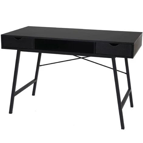 Bureau HHG-165, Table D'ordinateur De Bureau, Structure 3D 120x60xcm ~ Noir 3 Bureau HHG-165, Table D'ordinateur De Bureau, Structure 3D 120x60xcm ~ Noir