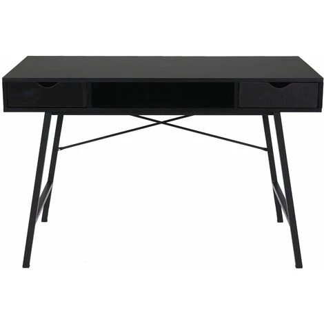 Bureau HHG-165, Table D'ordinateur De Bureau, Structure 3D 120x60xcm ~ Noir 6 Bureau HHG-165, Table D'ordinateur De Bureau, Structure 3D 120x60xcm ~ Noir – Image 4