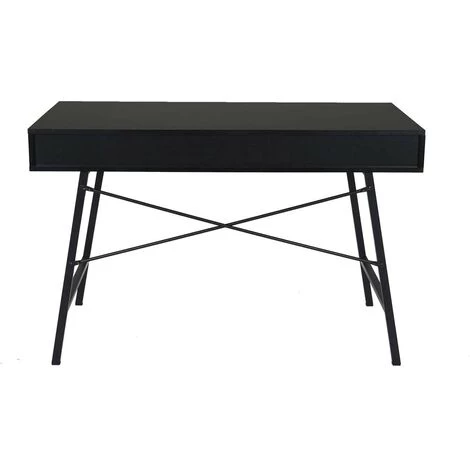 Bureau HHG-165, Table D'ordinateur De Bureau, Structure 3D 120x60xcm ~ Noir 7 Bureau HHG-165, Table D'ordinateur De Bureau, Structure 3D 120x60xcm ~ Noir – Image 5