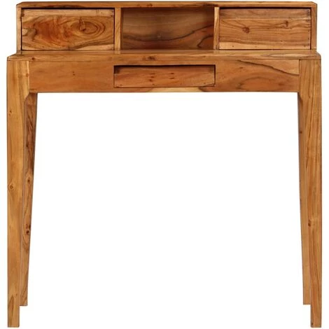 TRUE DEAL Bureau Avec Tiroirs Bois Massif 88 X 50 X 90 Cm 4 TRUE DEAL Bureau Avec Tiroirs Bois Massif 88 X 50 X 90 Cm – Image 2