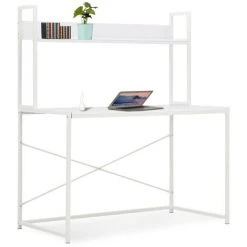 ASUPERMALL Bureau D'ordinateur Blanc 120 X 60 X 138 Cm