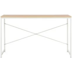 ASUPERMALL Bureau D'ordinateur Blanc Et Chene 120 X 60 X 70 Cm -France Bureau Soldes 2022 28760310 3