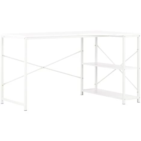 ASUPERMALL Bureau D'ordinateur Blanc 120 X 72 X 70 Cm 4 ASUPERMALL Bureau D'ordinateur Blanc 120 X 72 X 70 Cm – Image 2