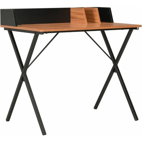 ASUPERMALL Bureau Noir Et Marron 80x50x84 Cm 3 ASUPERMALL Bureau Noir Et Marron 80x50x84 Cm