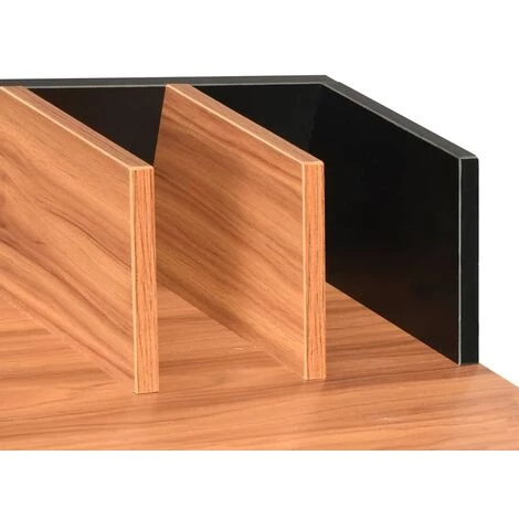 ASUPERMALL Bureau Noir Et Marron 80x50x84 Cm 4 ASUPERMALL Bureau Noir Et Marron 80x50x84 Cm – Image 2