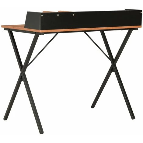 ASUPERMALL Bureau Noir Et Marron 80x50x84 Cm 6 ASUPERMALL Bureau Noir Et Marron 80x50x84 Cm – Image 4