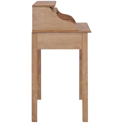 ASUPERMALL Bureau 90x50x100 Cm Bois De Teck Massif 4 ASUPERMALL Bureau 90x50x100 Cm Bois De Teck Massif – Image 2