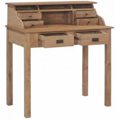 ASUPERMALL Bureau 90x50x100 Cm Bois De Teck Massif 10 ASUPERMALL Bureau 90x50x100 Cm Bois De Teck Massif -France Bureau Soldes 2022 28760736 4