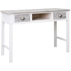 ASUPERMALL Bureau Gris 110x45x76 Cm Bois