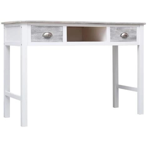ASUPERMALL Bureau Gris 110x45x76 Cm Bois 4 ASUPERMALL Bureau Gris 110x45x76 Cm Bois – Image 2