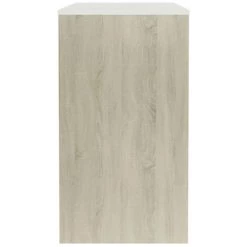 ASUPERMALL Bureau Blanc Et Chene Sonoma 90 X 40 X 72 Cm Agglomere -France Bureau Soldes 2022 28761317 4