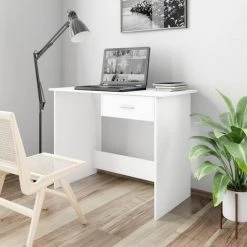 ASUPERMALL Bureau Blanc 100 X 50 X 76 Cm Agglomere
