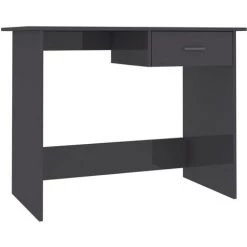 ASUPERMALL Bureau Gris Brillant 100 X 50 X 76 Cm Agglomere -France Bureau Soldes 2022 28761404 2