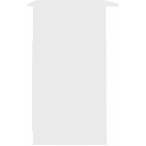 ASUPERMALL Bureau Avec Tiroirs Blanc 110x50x76 Cm Agglomere 5 ASUPERMALL Bureau Avec Tiroirs Blanc 110x50x76 Cm Agglomere – Image 3