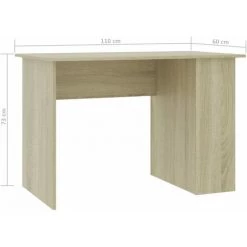 ASUPERMALL Bureau Chene Sonoma 110x60x73 Cm Agglomere -France Bureau Soldes 2022 28761477 5