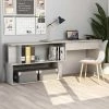 ASUPERMALL Bureau D'angle Gris Beton 200x50x76 Cm Agglomere