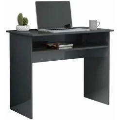 ASUPERMALL Bureau Gris Brillant 90x50x74 Cm Agglomere -France Bureau Soldes 2022 28761577 4
