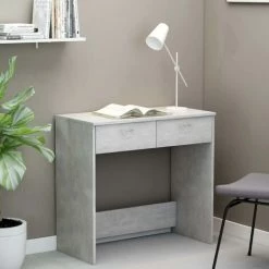 ASUPERMALL Bureau Gris Beton 80x40x75 Cm Agglomere -France Bureau Soldes 2022 28761586 5