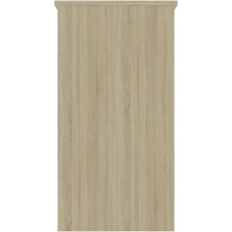 ASUPERMALL Bureau Blanc Et Chene Sonoma 80x40x75 Cm Agglomere 6 ASUPERMALL Bureau Blanc Et Chene Sonoma 80x40x75 Cm Agglomere – Image 4