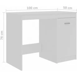 ASUPERMALL Bureau Blanc 100x50x76 Cm Agglomere -France Bureau Soldes 2022 28761610 4