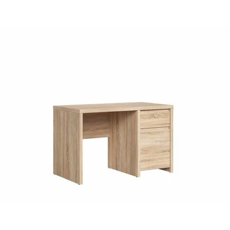 INSIDE75 Bureau KASPIAN Style Industriel Mélaminé Chêne Naturel 1 Tiroir 1 Porte - Natural 5 INSIDE75 Bureau KASPIAN Style Industriel Mélaminé Chêne Naturel 1 Tiroir 1 Porte - Natural – Image 3