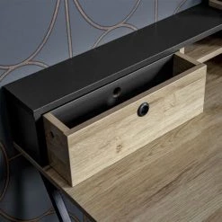 HOME DÉCO FACTORY Bureau 2 Niches 1 Tiroir Cambridge Gris - Naturel Clair - Naturel Et Gris 11 HOME DÉCO FACTORY Bureau 2 Niches 1 Tiroir Cambridge Gris - Naturel Clair - Naturel Et Gris -France Bureau Soldes 2022 28958400 5