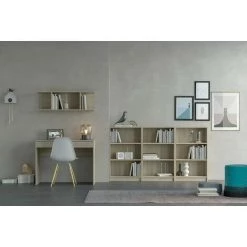 CAESAROO Bureau 100x55 Cm Chêne Avec Tiroir Série Stoccolma | Chêne Clair -France Bureau Soldes 2022 28963781 4