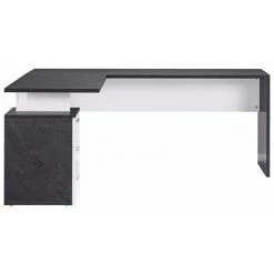 AHD AMAZING HOME DESIGN Bureau D'angle Moderne 180x160 Avec Commode 3 Tiroirs New Selina Report -France Bureau Soldes 2022 29401488 5