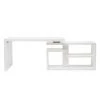MILIBOO Bureau Design Pivotant Laqué Blanc Brillant L147-217 Cm HALTON - Blanc Laqué -France Bureau Soldes 2022 29433356 1
