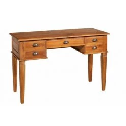 MACABANE AYAN - Bureau 5 Tiroirs Marron Bois Teck - Miel 7 MACABANE AYAN - Bureau 5 Tiroirs Marron Bois Teck - Miel -France Bureau Soldes 2022 29528180 3