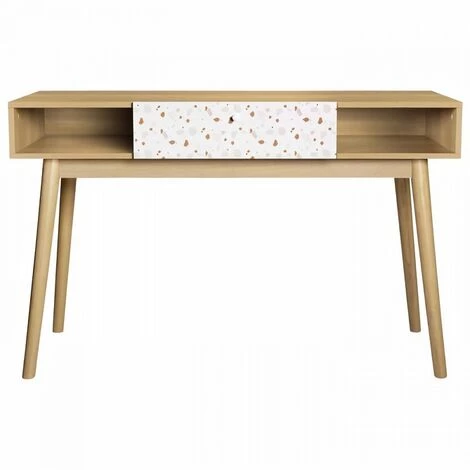 AUTRES Bureau Avec 1 Tiroir - En Panneaux De Particules Avec Piétement En Bois Massif - GARDENIA 4 AUTRES Bureau Avec 1 Tiroir - En Panneaux De Particules Avec Piétement En Bois Massif - GARDENIA – Image 2
