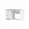 TVILUM Bureau 3 Tiroirs - Blanc - L 102,6 X P 41,6 X H 80,8 Cm - PARIS