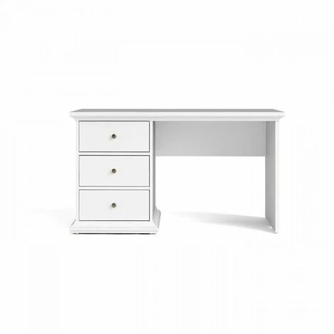 TVILUM Bureau 3 Tiroirs - Blanc - L 102,6 X P 41,6 X H 80,8 Cm - PARIS 4 TVILUM Bureau 3 Tiroirs - Blanc - L 102,6 X P 41,6 X H 80,8 Cm - PARIS – Image 2