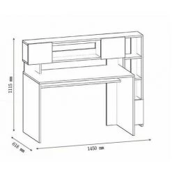 AZURA HOME DESIGN Bureau LUKA Noyer - Blanc - Blanc -France Bureau Soldes 2022 29572121 4