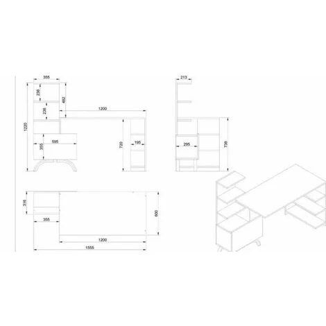 AZURA HOME DESIGN Bureau OLIVIA - Blanc 5 AZURA HOME DESIGN Bureau OLIVIA - Blanc – Image 3