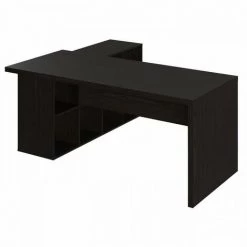 AUTRES Pack Bureau 2 Tiroirs + Bibliotheque - Noir - L 180 X P 182 X H 79 Cm - URBAN