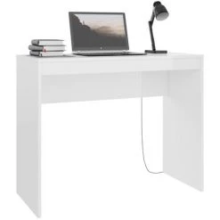 TRUE DEAL Bureau Blanc Brillant 90 X 40 X 72 Cm Aggloméré -France Bureau Soldes 2022 30018919 3