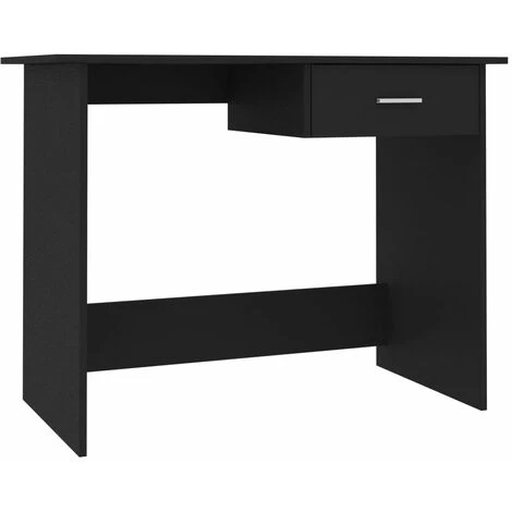 TRUE DEAL Bureau élégant Noir 100 X 50 X 76 Cm Aggloméré 4 TRUE DEAL Bureau élégant Noir 100 X 50 X 76 Cm Aggloméré – Image 2