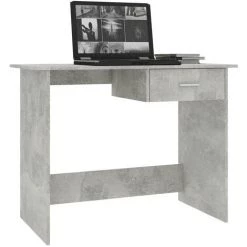 TRUE DEAL Bureau élégant Gris Béton 100 X 50 X 76 Cm Aggloméré 9 TRUE DEAL Bureau élégant Gris Béton 100 X 50 X 76 Cm Aggloméré -France Bureau Soldes 2022 30019098 3