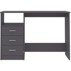TRUE DEAL Bureau Avec Tiroirs Gris 110x50x76 Cm Aggloméré 10 TRUE DEAL Bureau Avec Tiroirs Gris 110x50x76 Cm Aggloméré -France Bureau Soldes 2022 30019110 4
