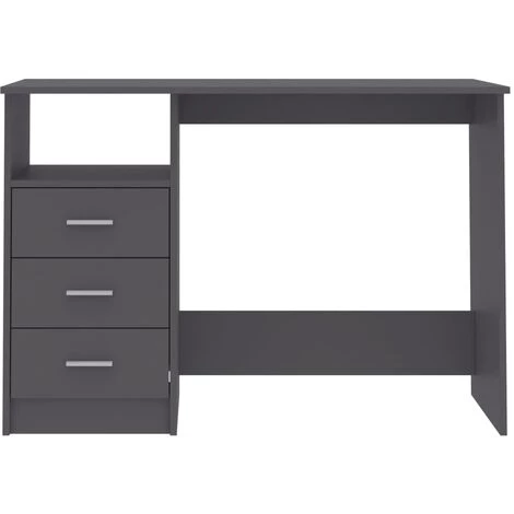 TRUE DEAL Bureau Avec Tiroirs Gris 110x50x76 Cm Aggloméré 6 TRUE DEAL Bureau Avec Tiroirs Gris 110x50x76 Cm Aggloméré – Image 4