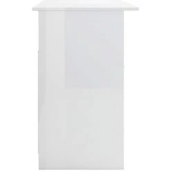 TRUE DEAL Bureau Avec Tiroirs Blanc Brillant 110x50x76 Cm Aggloméré -France Bureau Soldes 2022 30019115 5